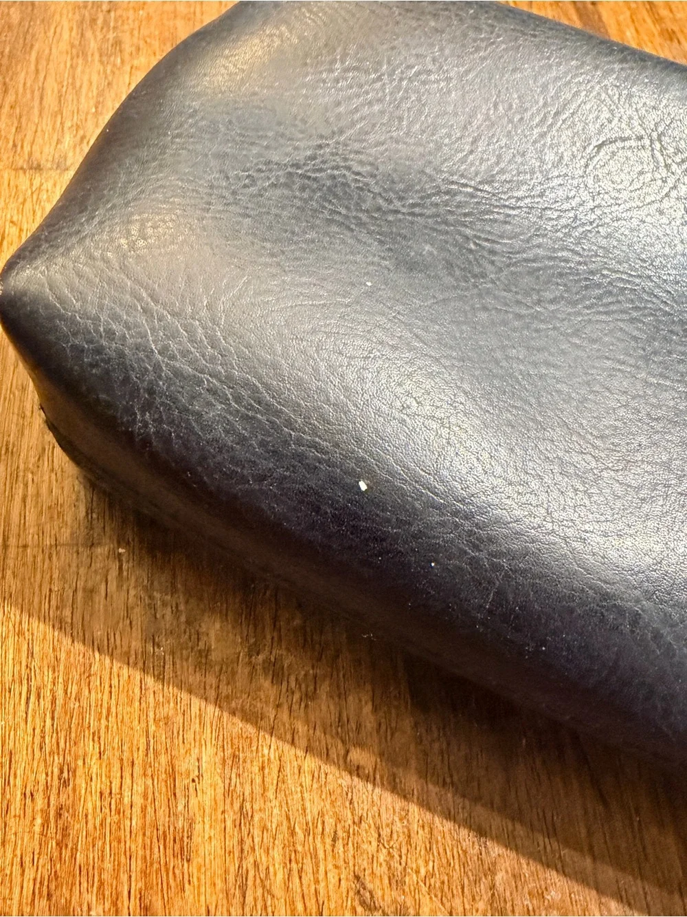 Mary Kay Girlfriend Black Leather Cosmetic Pouch with Pink MK Patch
